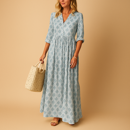 Women's Casual Mid Length Summer Dress - VibreMode