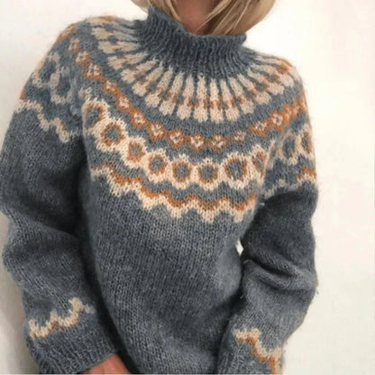 Women's Knitted Pullover Sweater - VibreMode