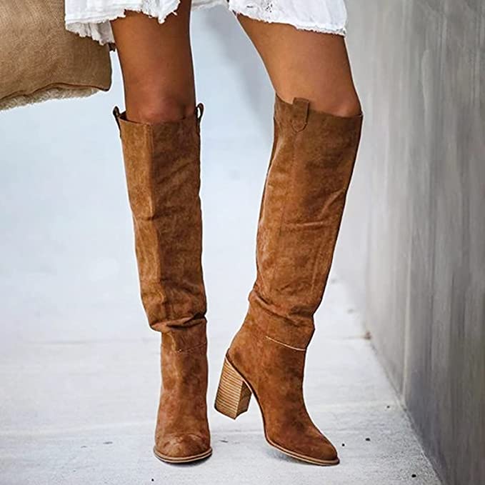 Elegant High Heel Knee Boots