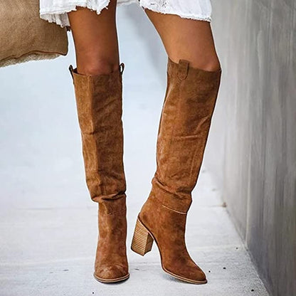 Elegant High Heel Knee Boots
