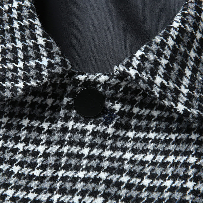 Classic Checkered Wool Coat