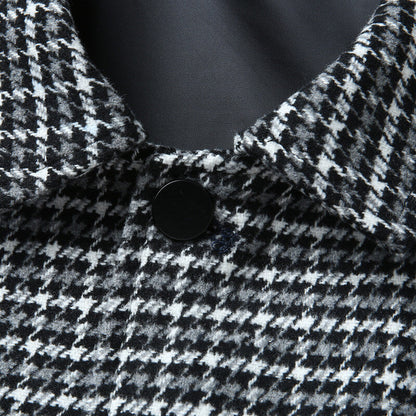 Classic Checkered Wool Coat