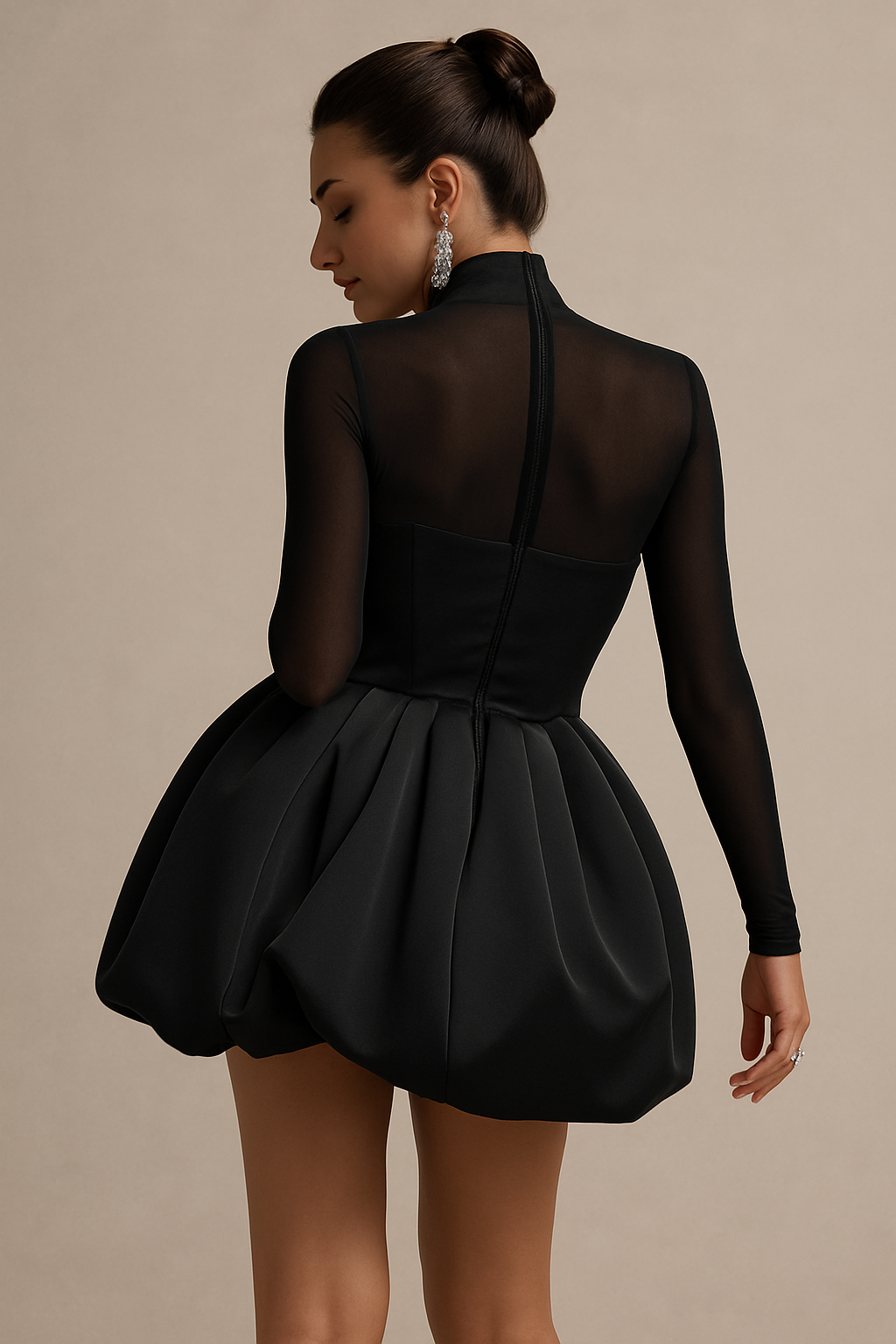 Image of Kristen | Women's Long Sleeve Fit & Flare Mini Dress