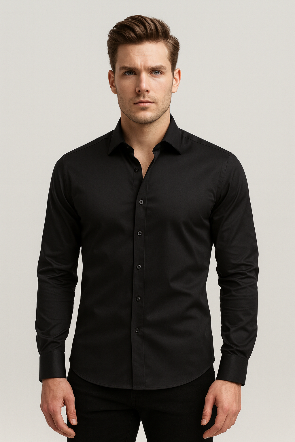 Men's Slim Fit Button Up Dress Shirt - VibreMode