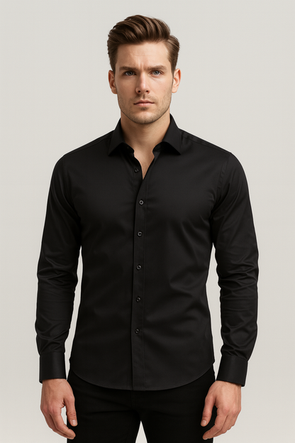 Men's Slim Fit Button Up Dress Shirt - VibreMode