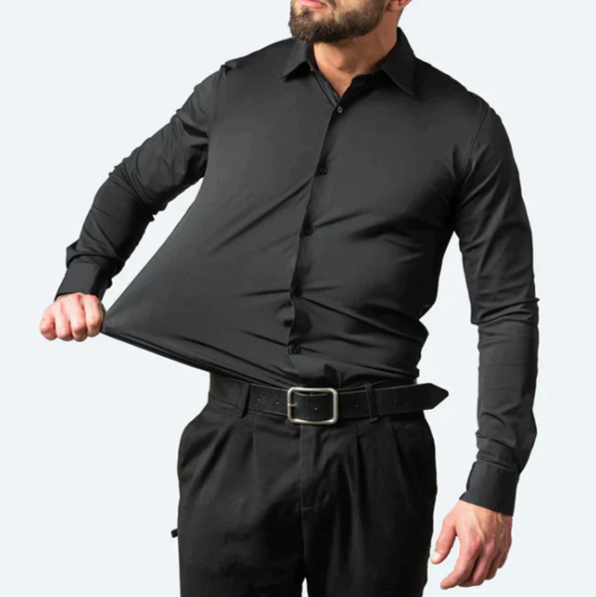 Image of Kurt | Men's Slim-Fit Button-Up Dress Shirt