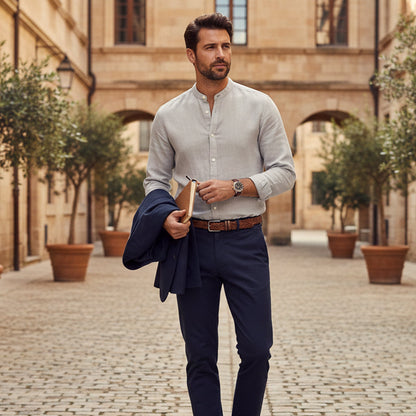 Men's Linen Casual Shirt Relaxed Fit