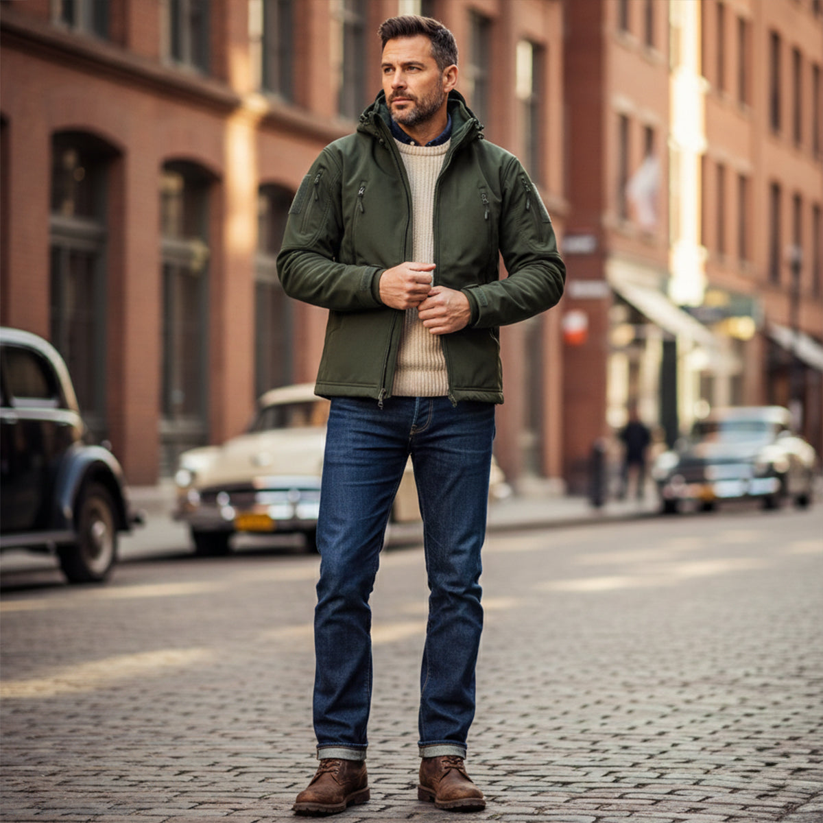 Men's Waterproof Tactical Jacket With Hood