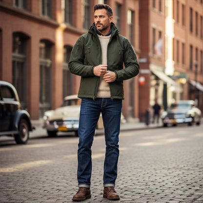 Men's Waterproof Tactical Jacket With Hood