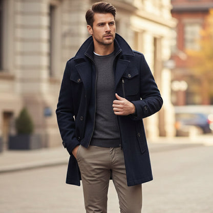 Men's Wool Blend Winter Coat