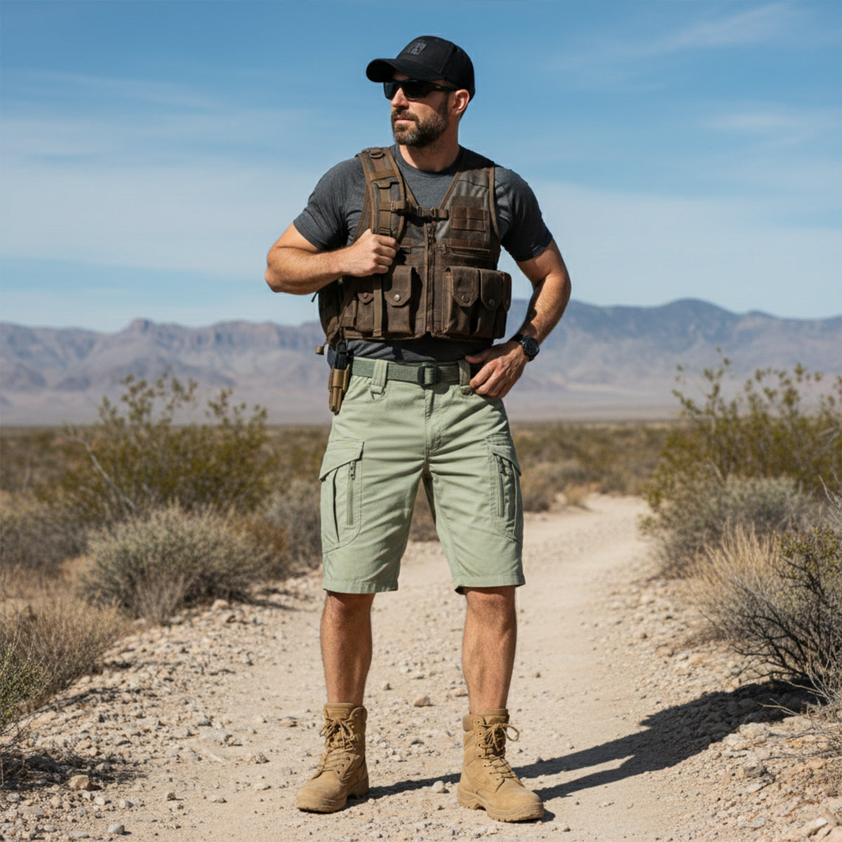 Men's Tactical Cargo Shorts Lightweight with Pockets