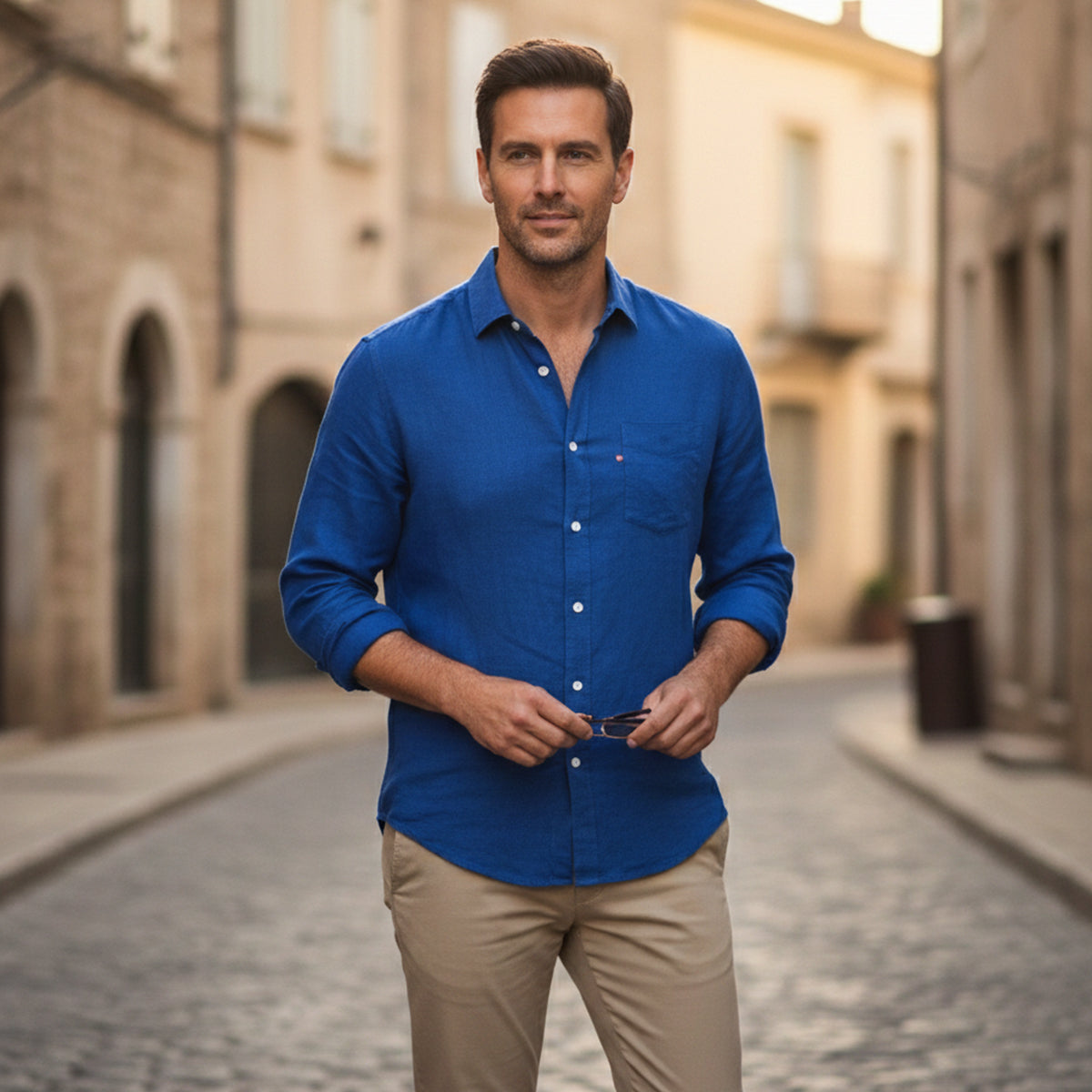 Men's Cotton Linen Casual Summer Shirt