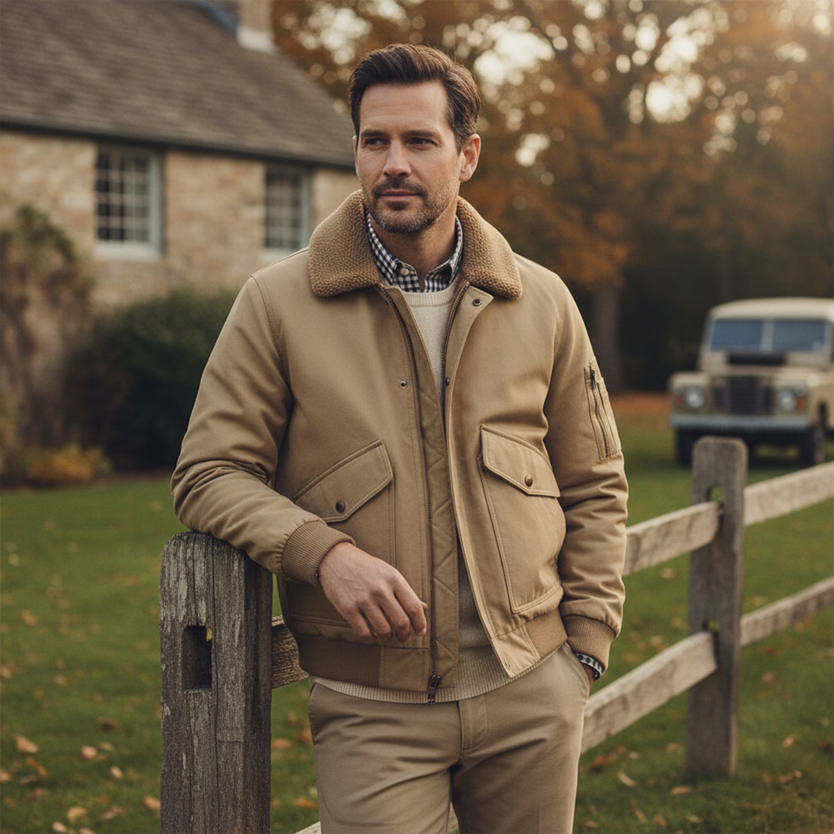 Men's Fleece Lined Bomber Jacket