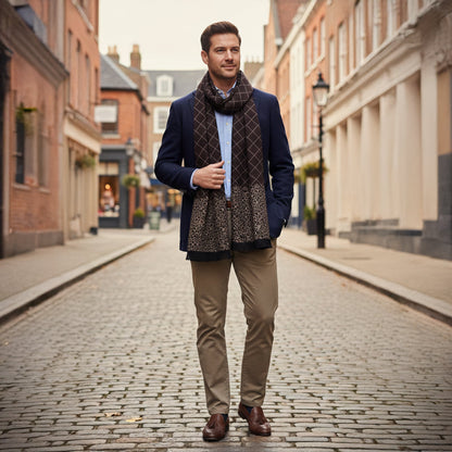 Men's Cashmere Merino Scarf Burgundy