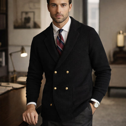 Men's Double Breasted Knit Cardigan