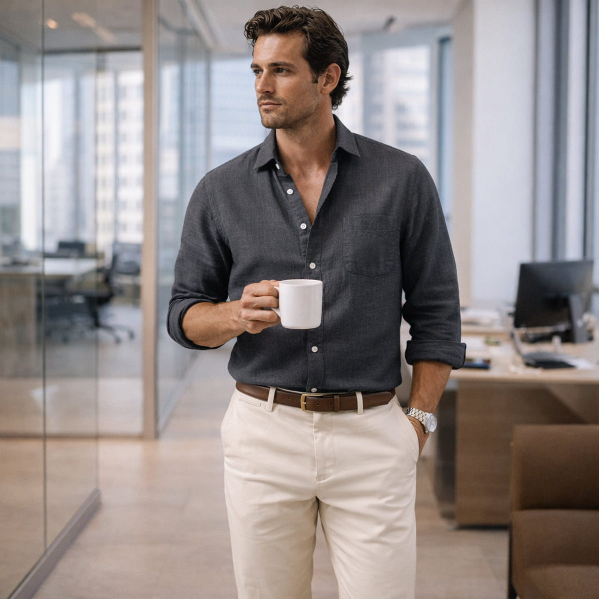 Men's Casual Summer Shirt Silverfield Ridge Cotton