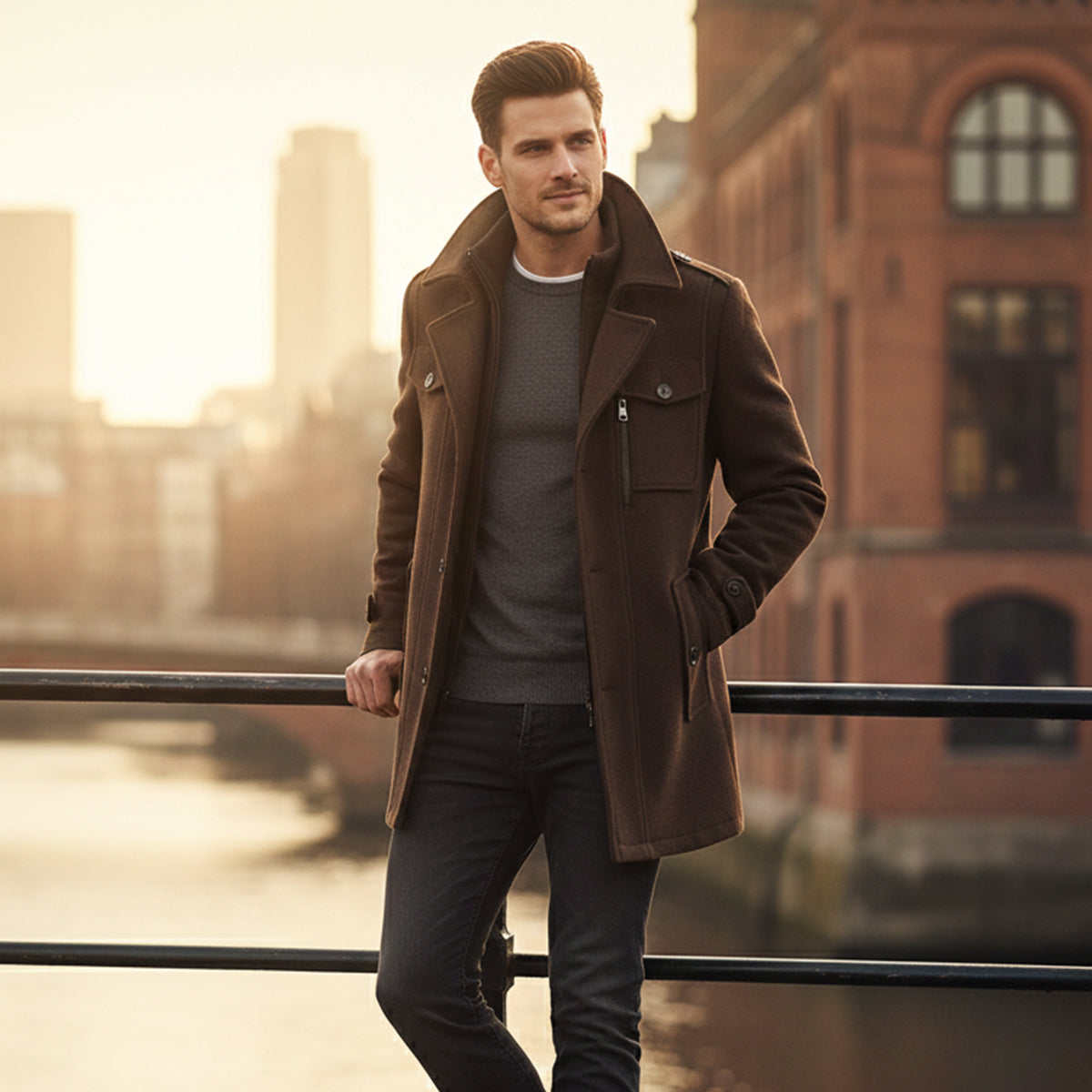 Men's Wool Blend Winter Coat