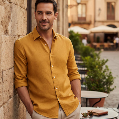 Men's Cotton Linen Summer Shirt