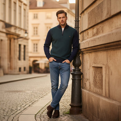 Men's Half Zip Winter Knit Sweater