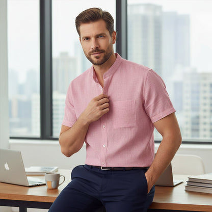 Men's Cotton Linen Beach Shirt Oversized