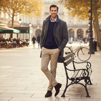 Men's Wool Blend Overcoat Smart Casual