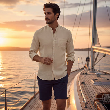 Men's Linen Long Sleeve Shirt