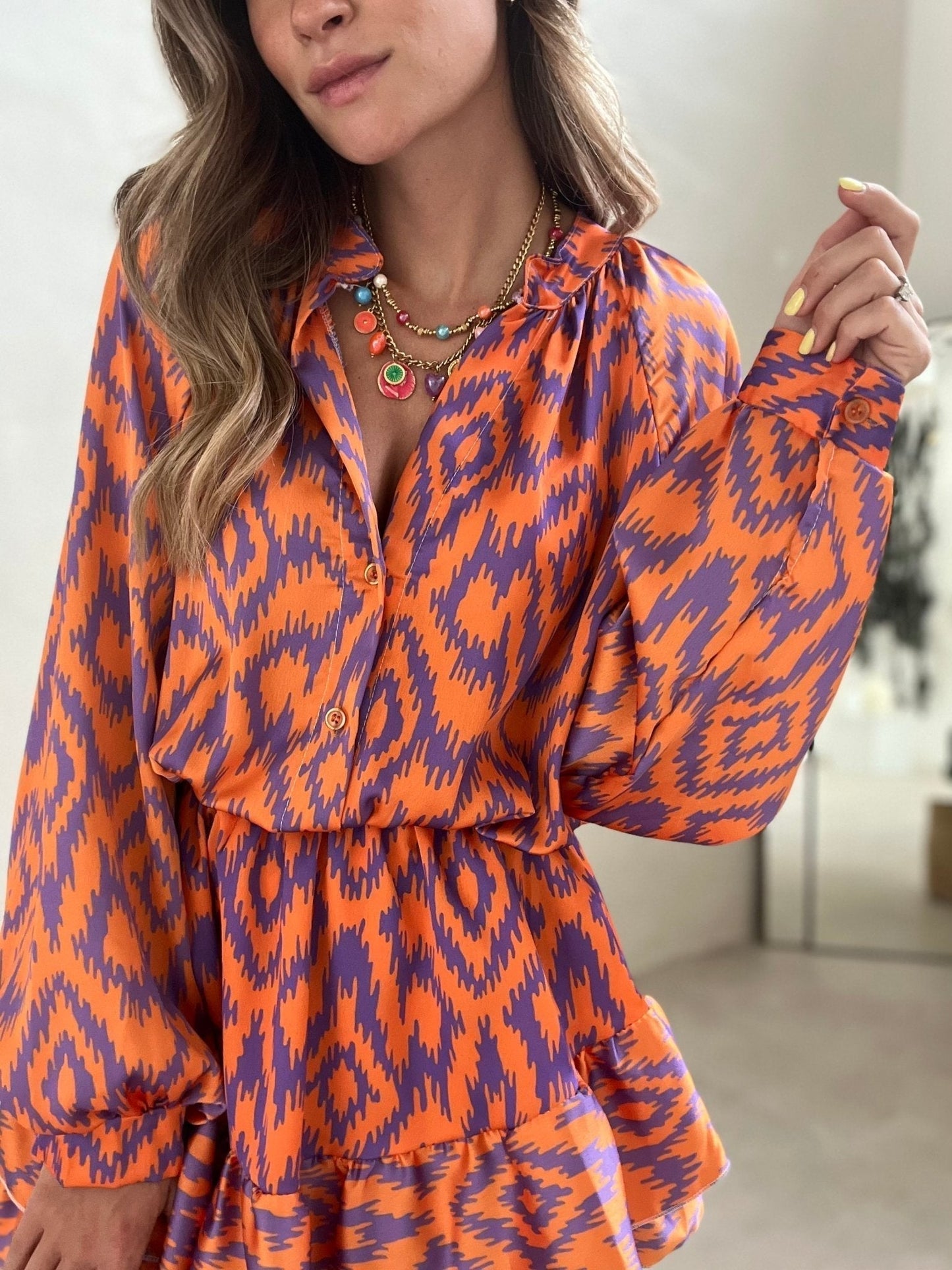 Floral Ruffled Short Dress