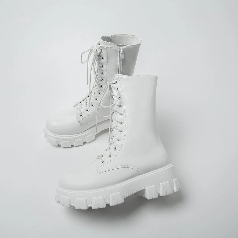 Lace-Up Platform Boots for Women - Image 2