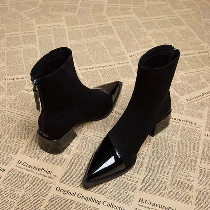 Warm Women's Low Heel Ankle Boots
