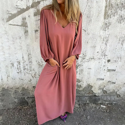 Chic Flowy Maxi Dress with Pockets