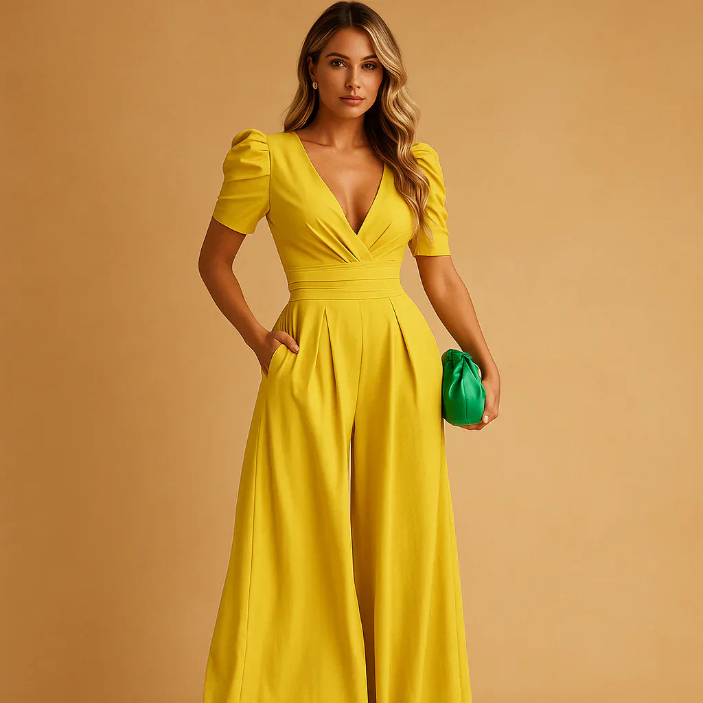 Women's Puff Sleeve Jumpsuit