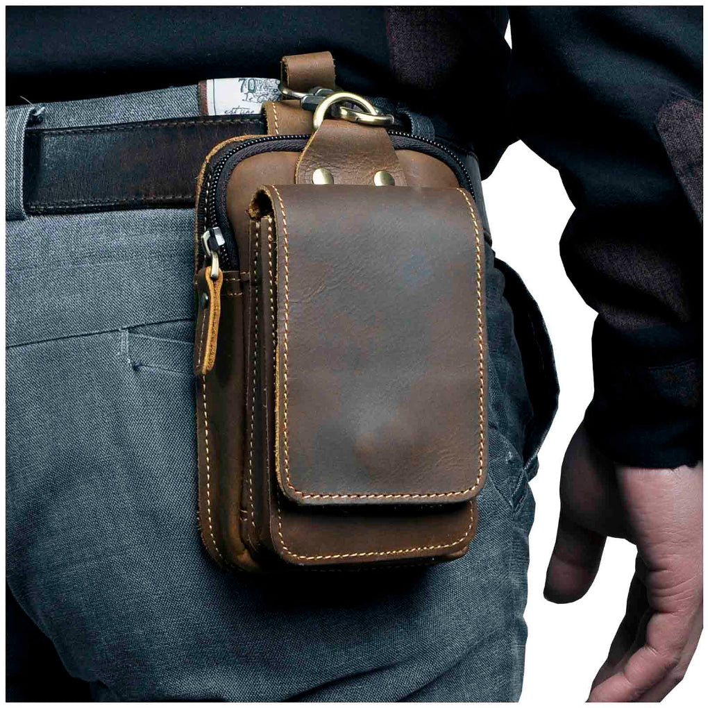 Men's Leather Hip Bag - VibreMode
