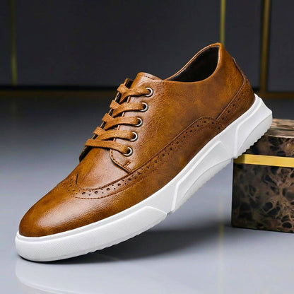 Luxury Genuine Leather Running Shoes - VibreMode