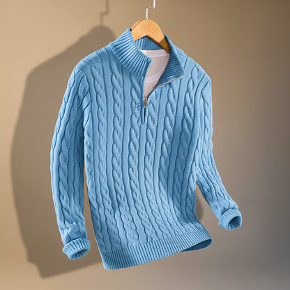 Classic Luxury Cable Crew Sweater