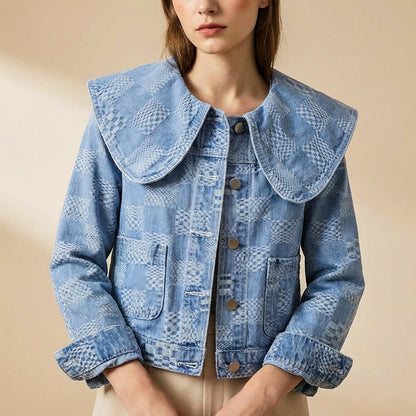 Fashionable Women's Blue Jeans Jacket