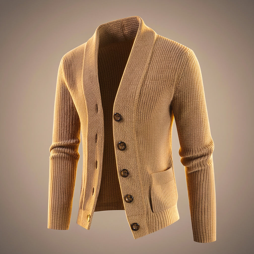Soft Merino Wool Knit Cardigan - VibreMode