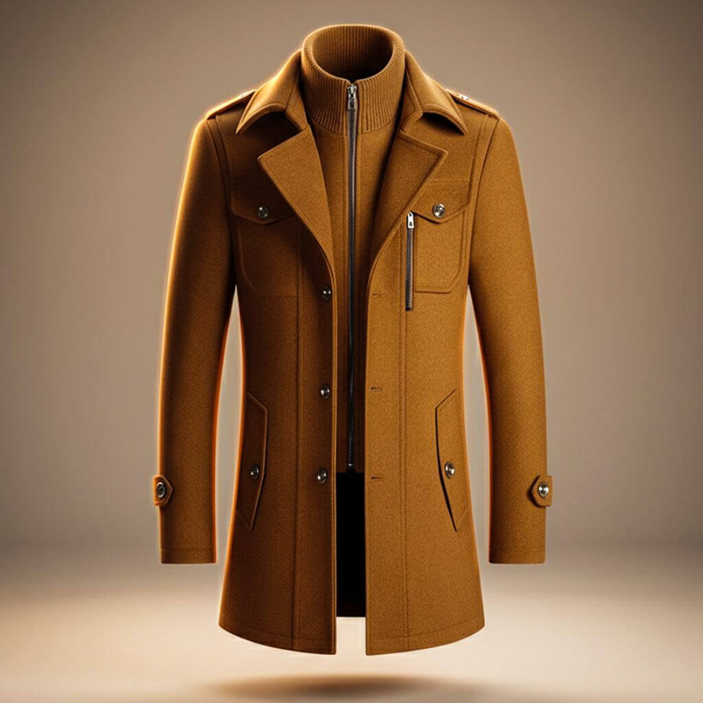 Classic Pure Wool Winter Coat - VibreMode