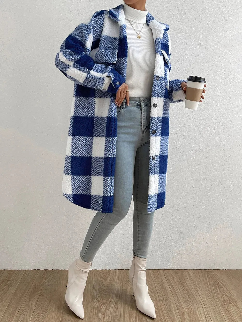 Image of Lena | Women's Oversized Plaid Coat