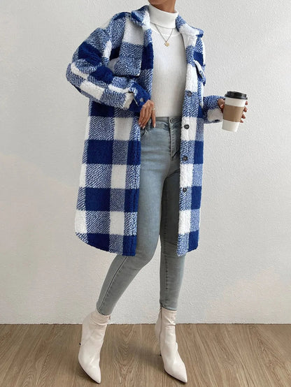 Image of Lena | Women's Oversized Plaid Coat