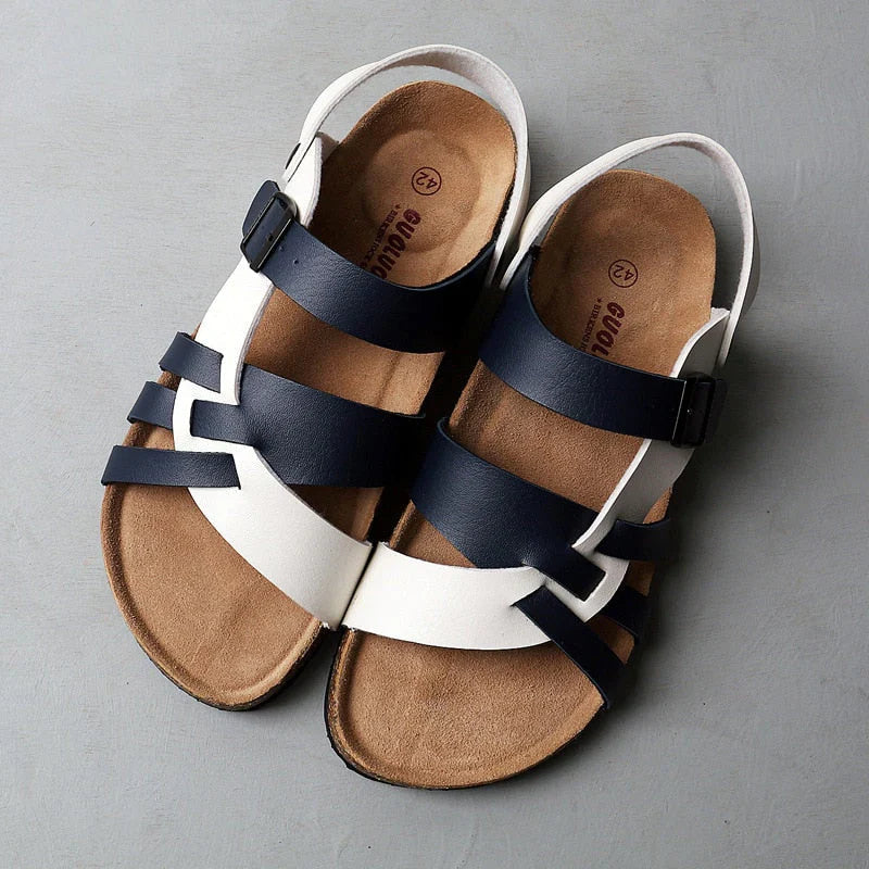 Men's Open Toe Sandals Adjustable Strap - VibreMode