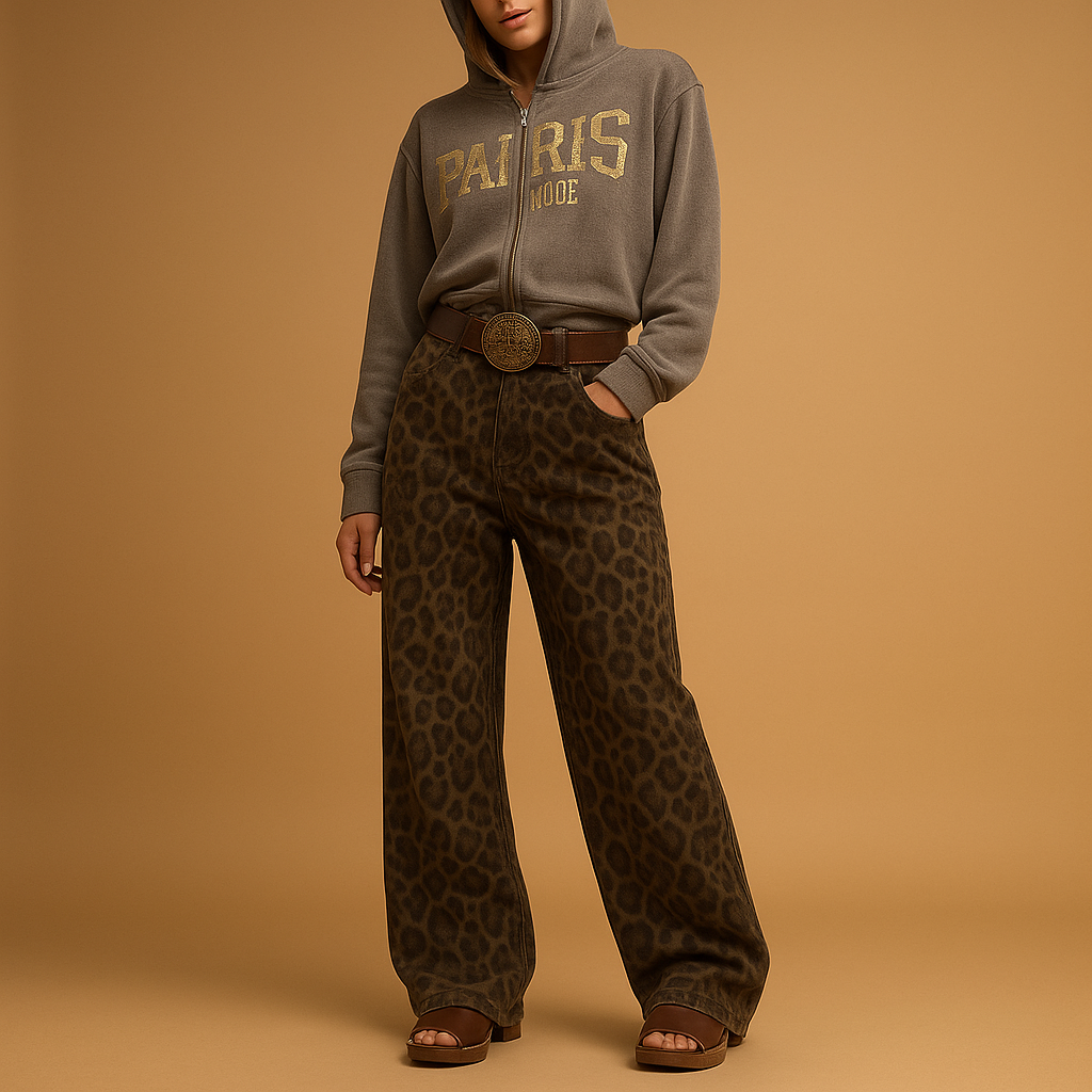 Trendy Animal Print Skinny Jeans for Women - VibreMode
