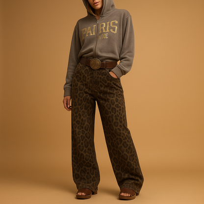 Trendy Animal Print Skinny Jeans for Women - VibreMode
