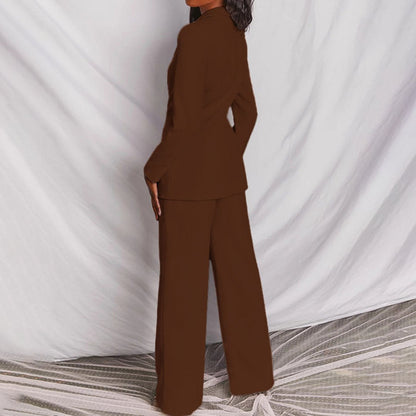 Elegant Women's Suit Jacket Pants Set