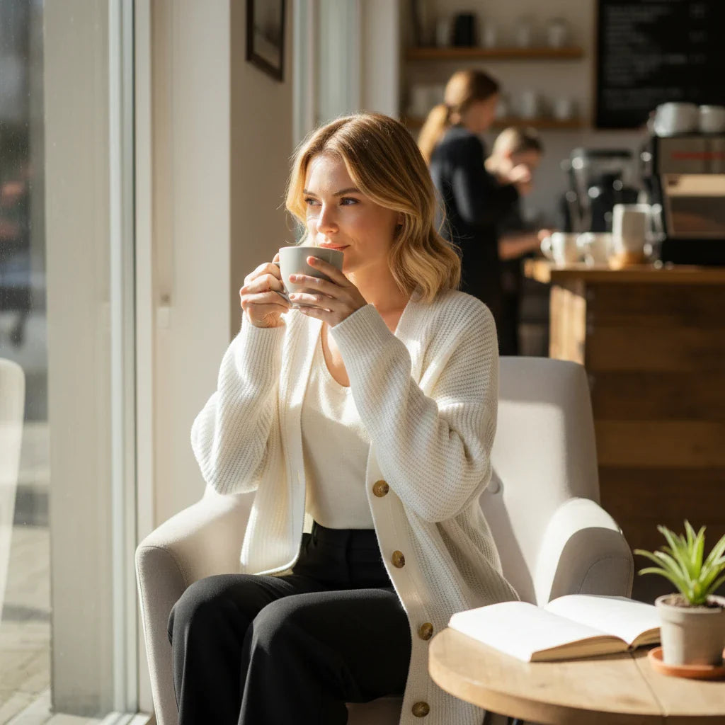 Women's Oversized Ribbed Cardigan Sweater
