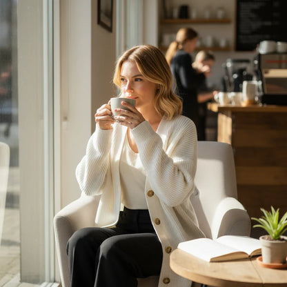 Women's Oversized Ribbed Cardigan Sweater