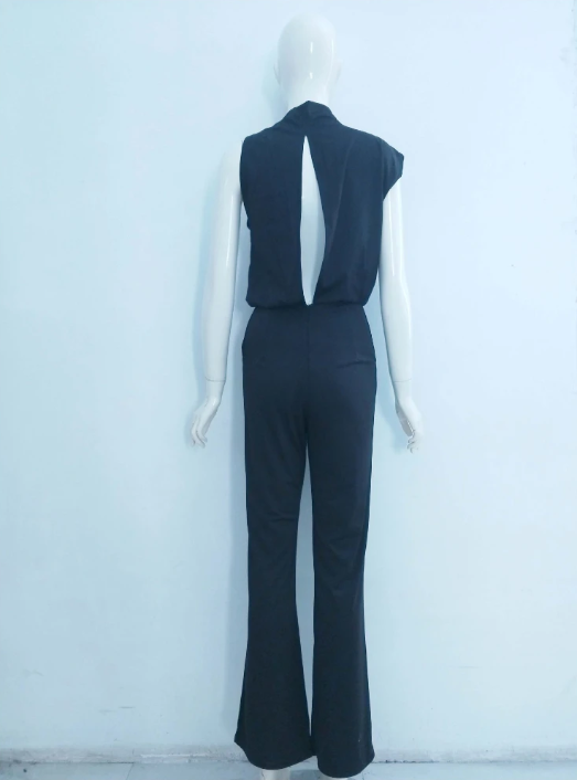 Women's One Shoulder Jumpsuit Wide Leg