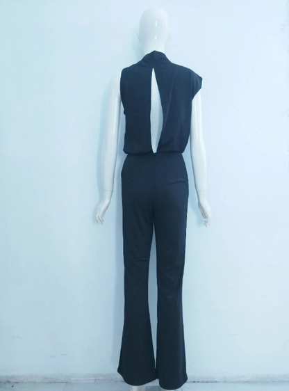 Women's One Shoulder Jumpsuit Wide Leg