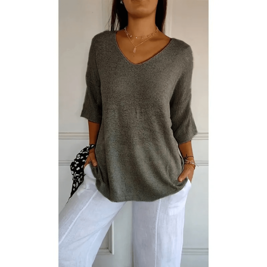 Women's Relaxed Fit V-Neck Tunic