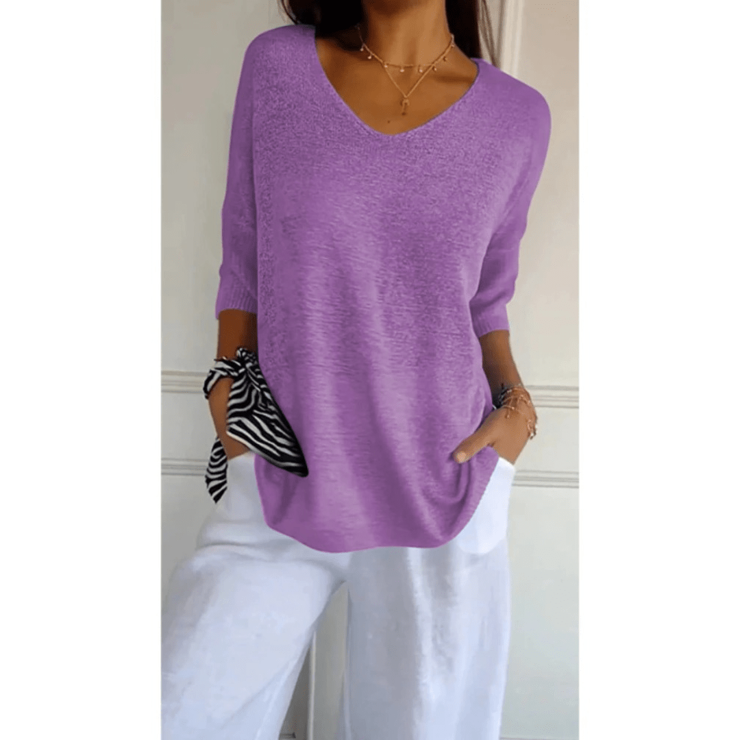 Women's Relaxed Fit V-Neck Tunic