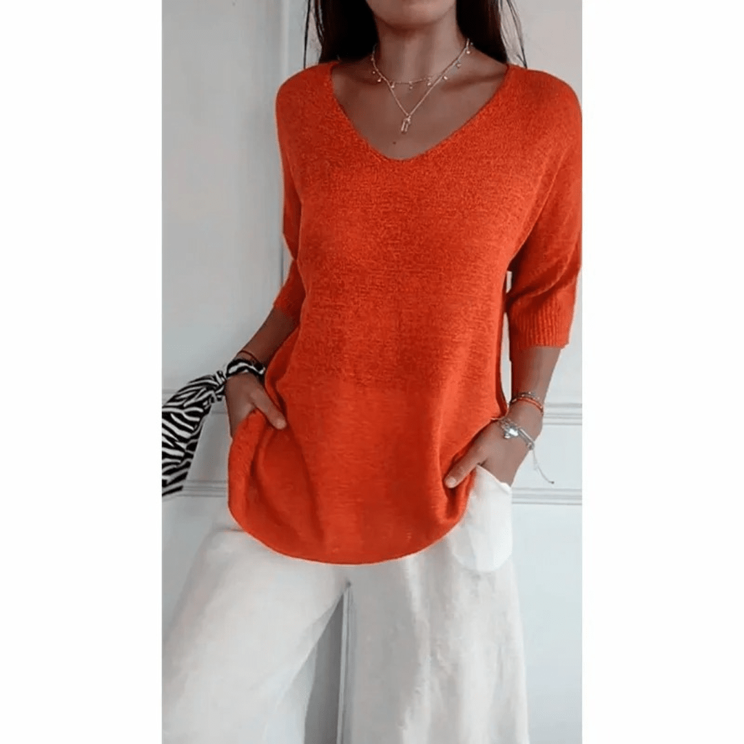 Women's Relaxed Fit V-Neck Tunic - VibreMode